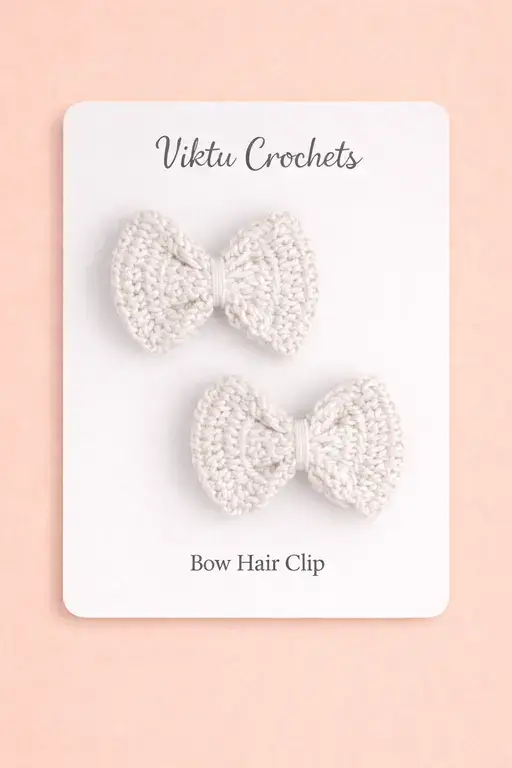 Crochet_Bow hair clip_White.webp