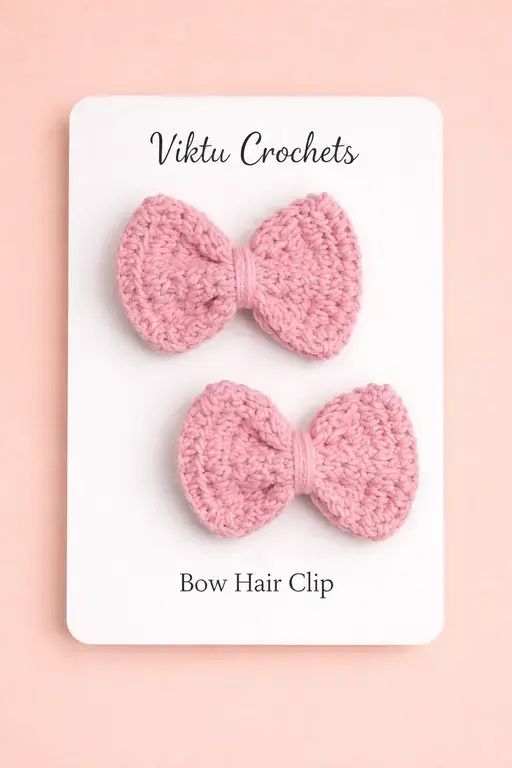 Crochet_Bow hairclip_Orange.webp