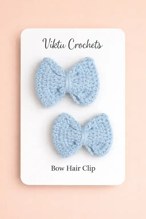 Crochet_Bow hair clip_Light Pastel.webp