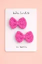 Crochet_Bow hair clip_Pink.webp