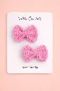 Crochet_Bow hair clip_Light Pink.webp