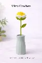 Crochet_Single Rose flower_Multi colour_Yellow.webp