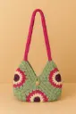 Crochet Granny square Triangle bag