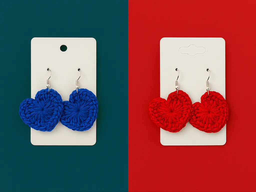 Heart hanging Earring