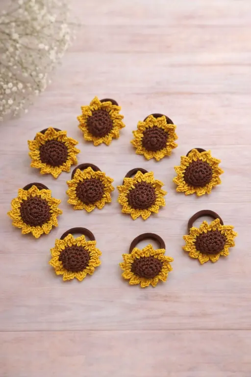 Crochet_Hairband_Sunflower