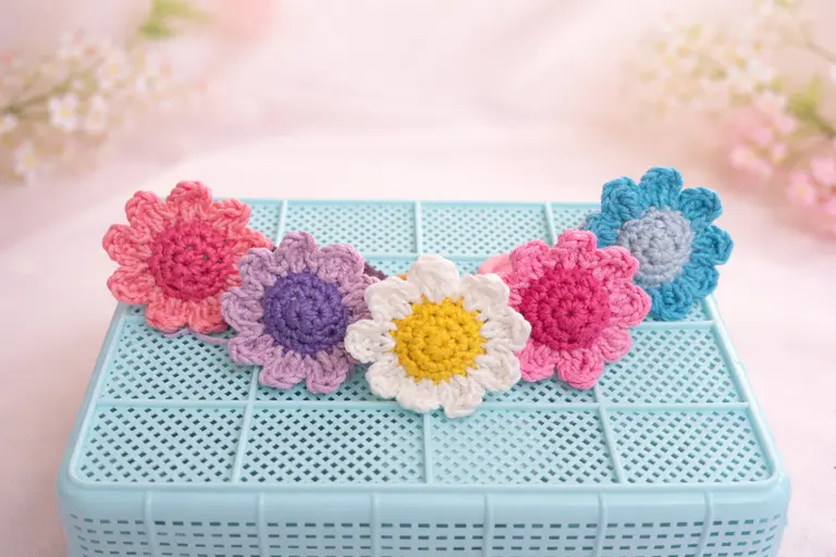 Crochet_Hairband_Daisyflower