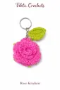 Crochet Rose Keychain