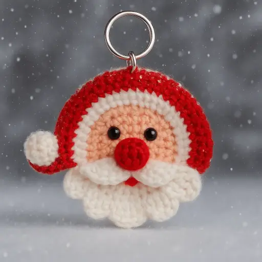 🎅 Santa Keychain (Aran Anti-Pill Yarn)