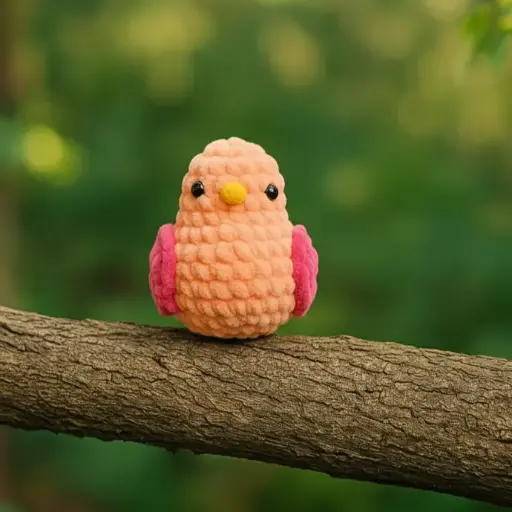 Chubby Cheep Hand-Crocheted Plush Bird