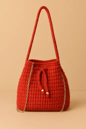 Crochet bucket bag